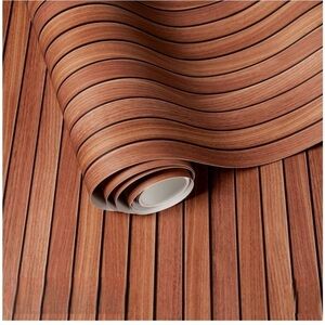 Threshold Slatted Wood Wallpaper Walnut NWT